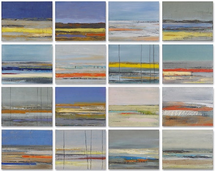 Zyklus Havellandschaften, jeweils 35 x 45 cm